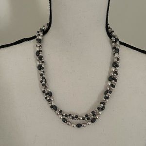 4/$20 Three strand faux pearl necklace